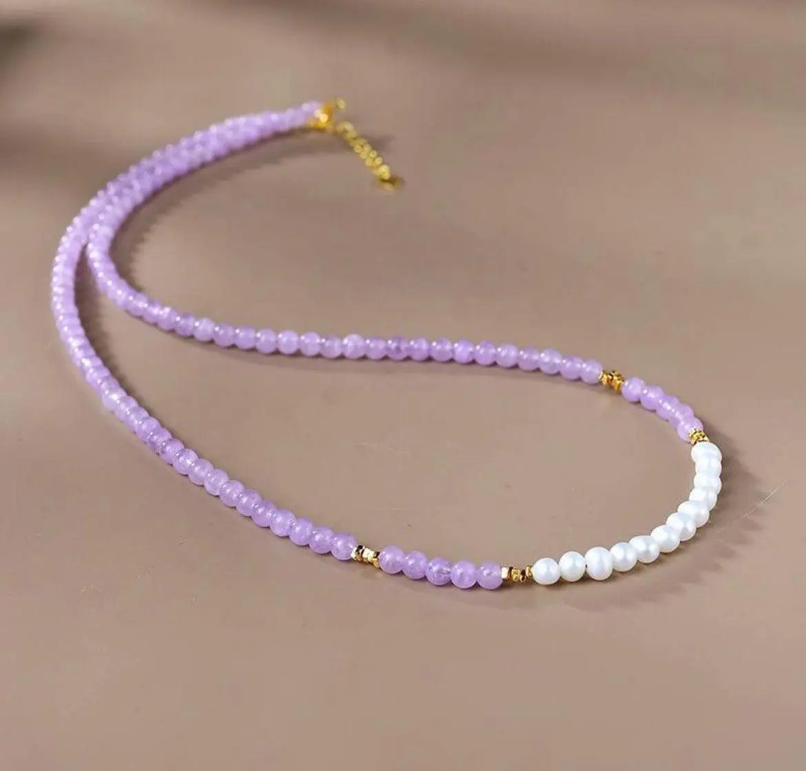 Design Natural Lavender Amethyst Clavicle Chain Jewelry SHINECRYS Arts and Crafts