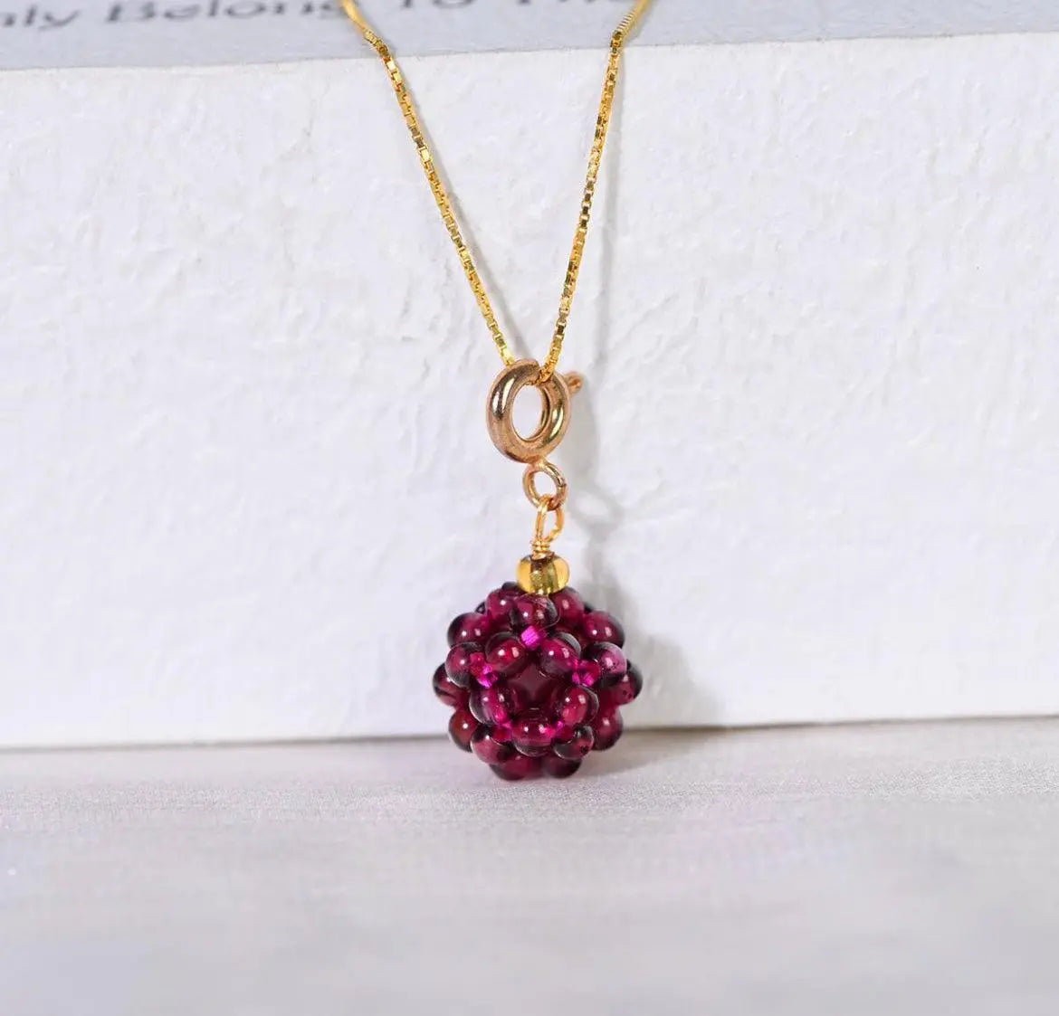 Garnet Elegance Exquisite Beaded Pendant for Elegant Style SHINECRYS Arts and Crafts
