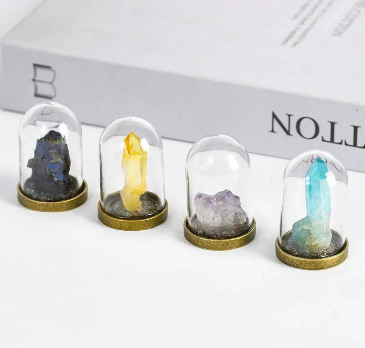 Crystal Geode Landscape Display with Glass Cover for Kids SHINECRYS Arts and Crafts
