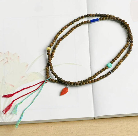 Design Agarwood Multi-Circle Bracelet Necklace Chain SHINECRYS Arts and Crafts