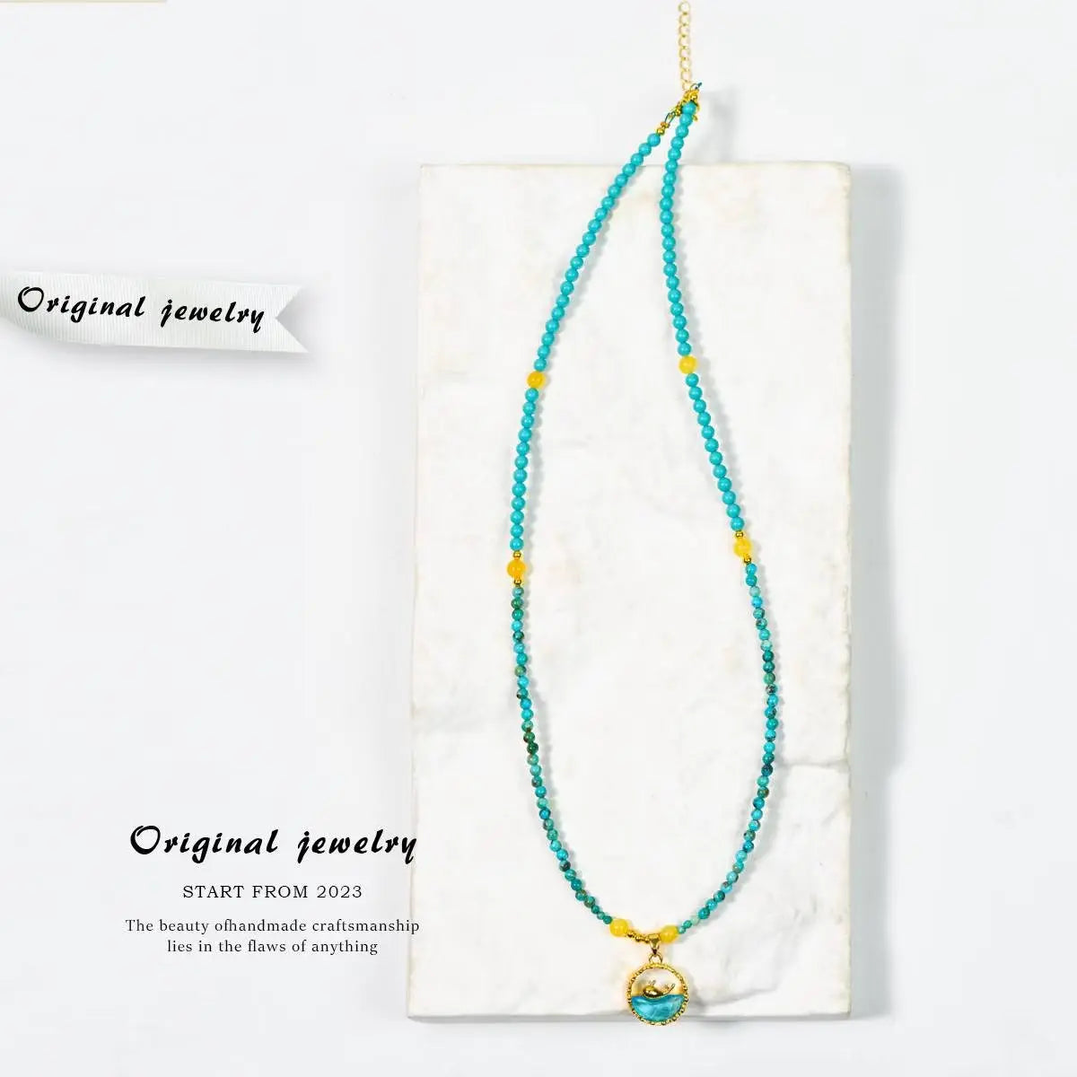 Design Red and Green Triangle Silver Necklace Collarbone Chain SHINECRYS Arts and Crafts