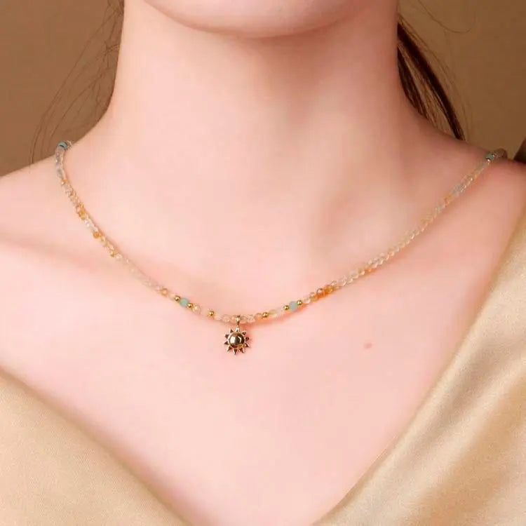 Citrine Necklace - Radiant Serenity for Elegant Style Crystal Country Arts and Crafts