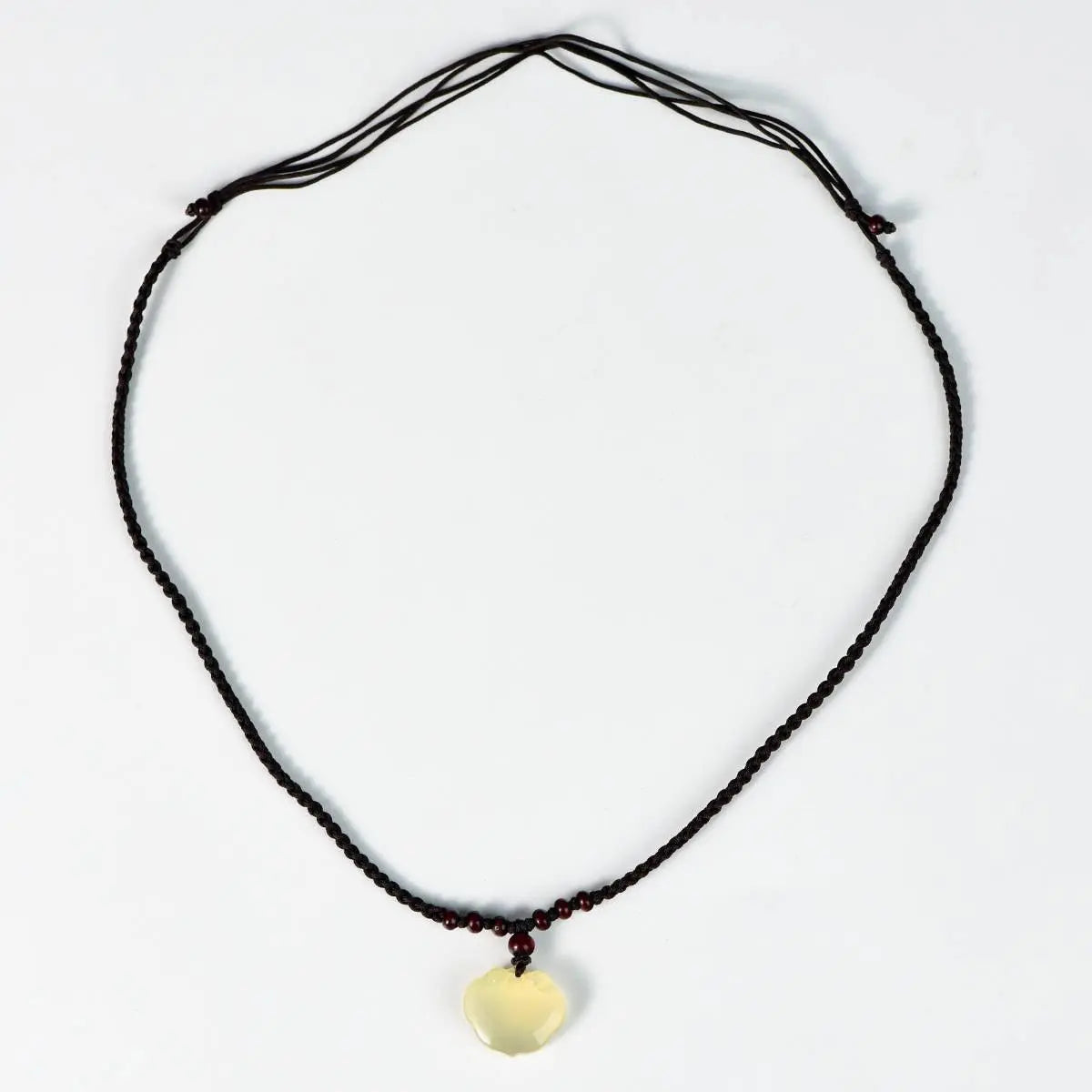 Citrine Ruyi Fortune Pendant Necklace for Elegant Style Crystal Country Arts and Crafts