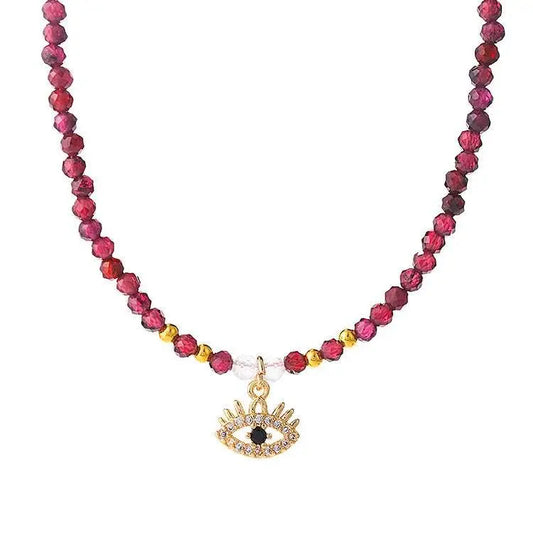 Garnet Necklace - Guard Handcrafted Luxury Jewelry Crystal Country Arts and Crafts