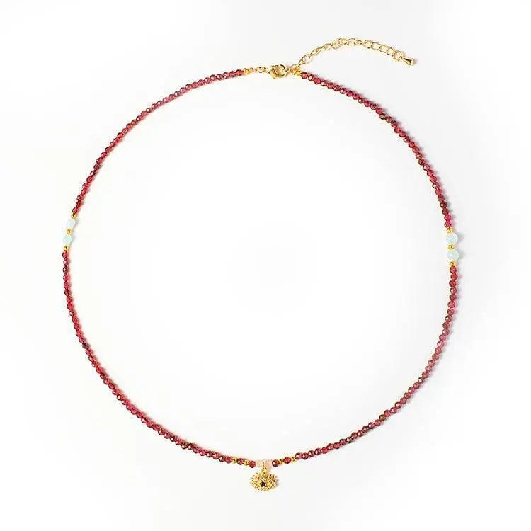 Garnet Necklace - Guard Handcrafted Luxury Jewelry Crystal Country Arts and Crafts