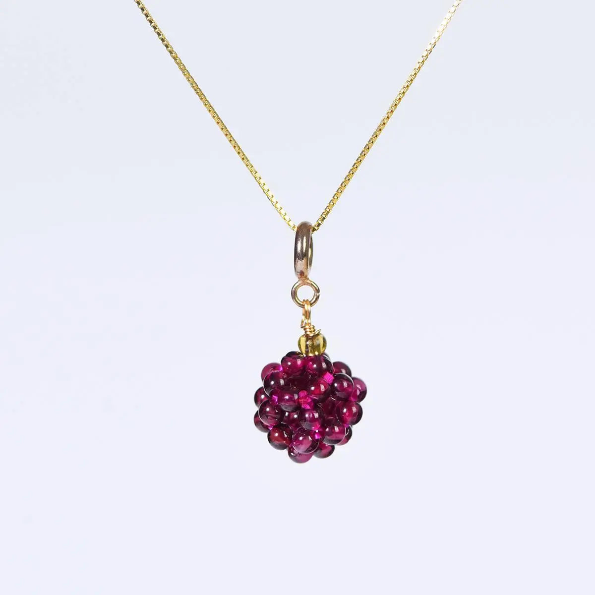 Garnet Bead Delicate Pendant for Elegant Everyday Wear Crystal Country Arts and Crafts