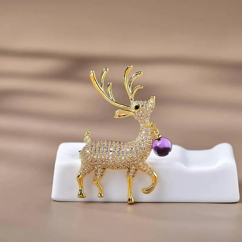 Embrace Nature's Tranquility Amethyst Crystal Deer Theme Crystal Country Arts and Crafts