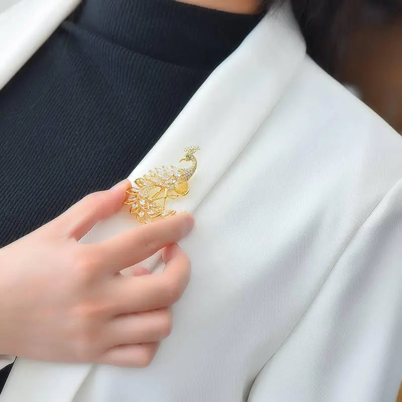 Natural Citrine Brooch - Phoenix for Elegant Style Crystal Country Arts and Crafts