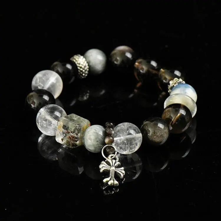 Citrine and Silver Sparkle Crystal Single Loop Bracelet Design Crystal Country Arts and Crafts