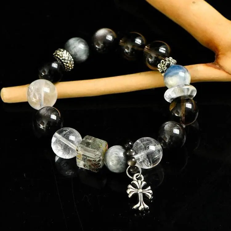 Citrine and Silver Sparkle Crystal Single Loop Bracelet Design Crystal Country Arts and Crafts