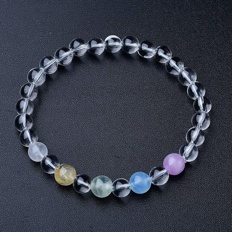 White Crystal Multi-Treasure Bracelet for Elegant Style Crystal Country Arts and Crafts