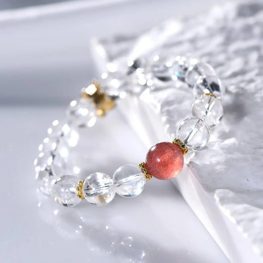 Rainbow Arsai White Crystal Bracelet for Elegant Style Crystal Country Arts and Crafts
