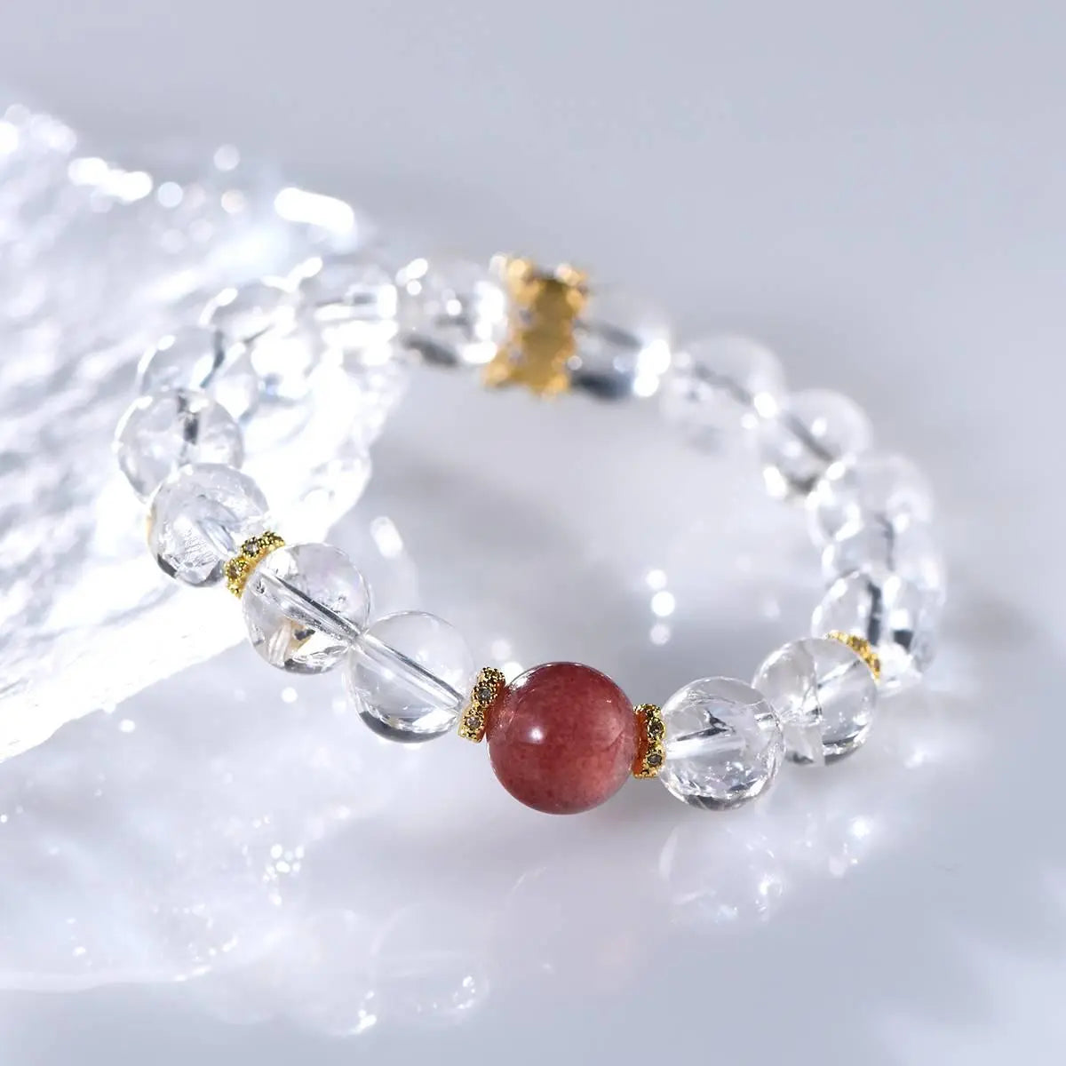 Rainbow Arsai White Crystal Bracelet for Elegant Style Crystal Country Arts and Crafts