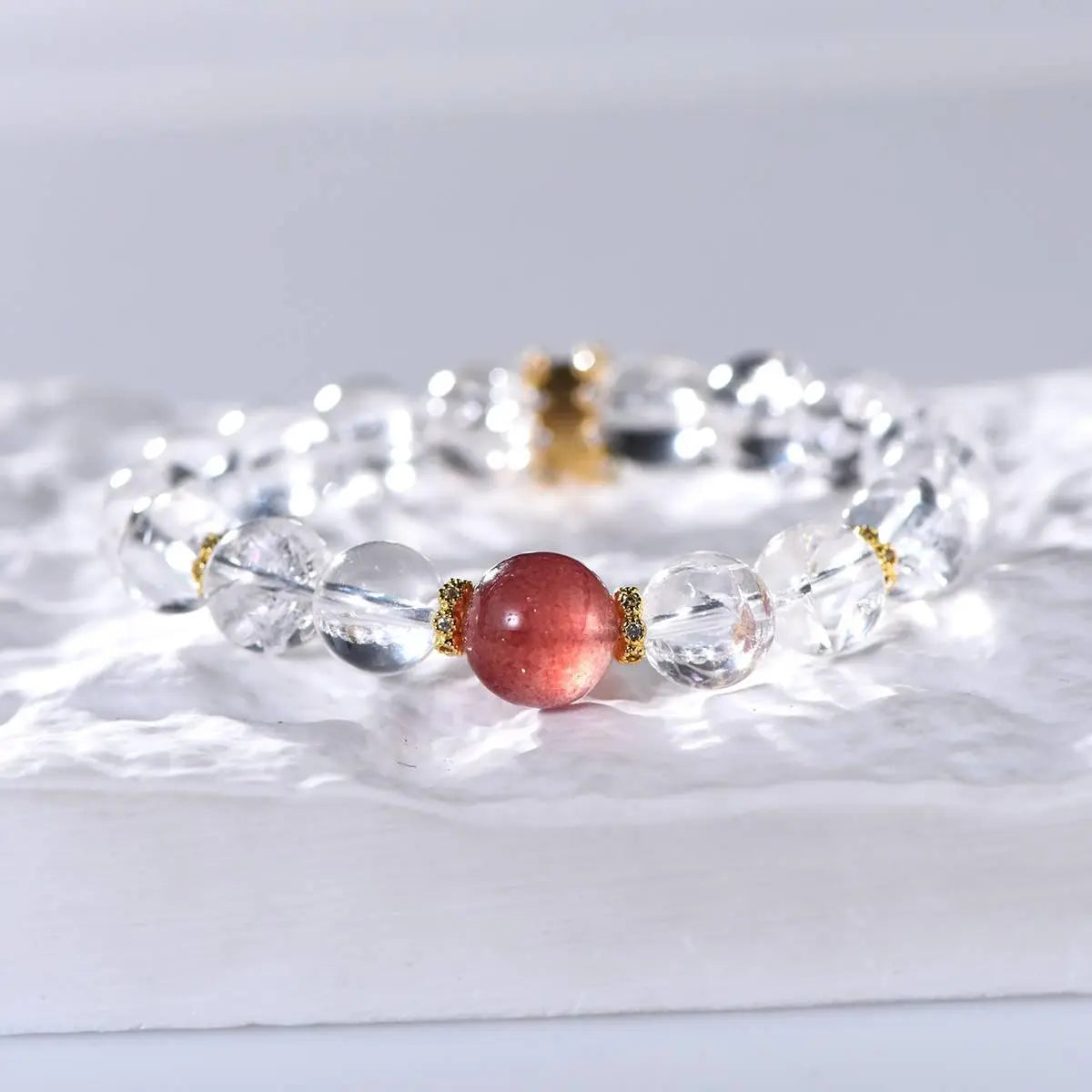 Rainbow Arsai White Crystal Bracelet for Elegant Style Crystal Country Arts and Crafts