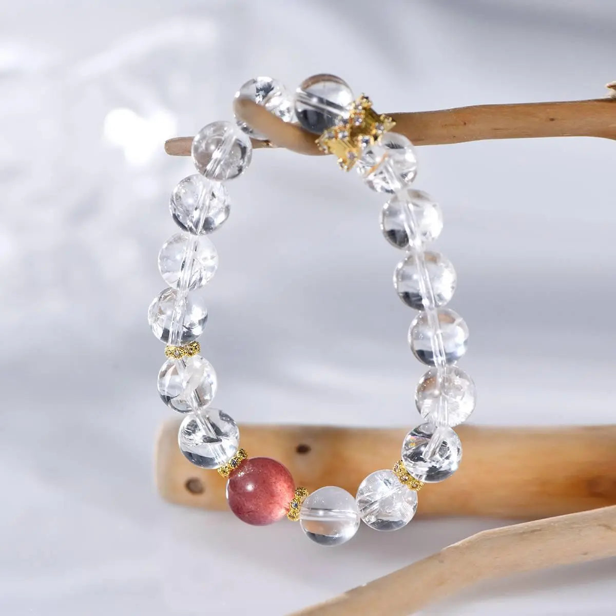 Rainbow Arsai White Crystal Bracelet for Elegant Style Crystal Country Arts and Crafts