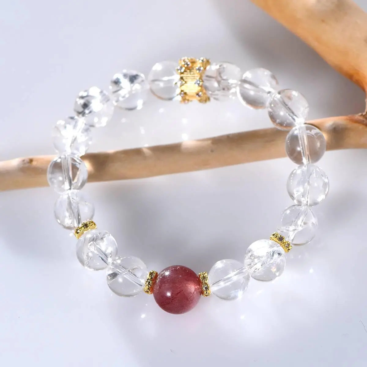 Rainbow Arsai White Crystal Bracelet for Elegant Style Crystal Country Arts and Crafts