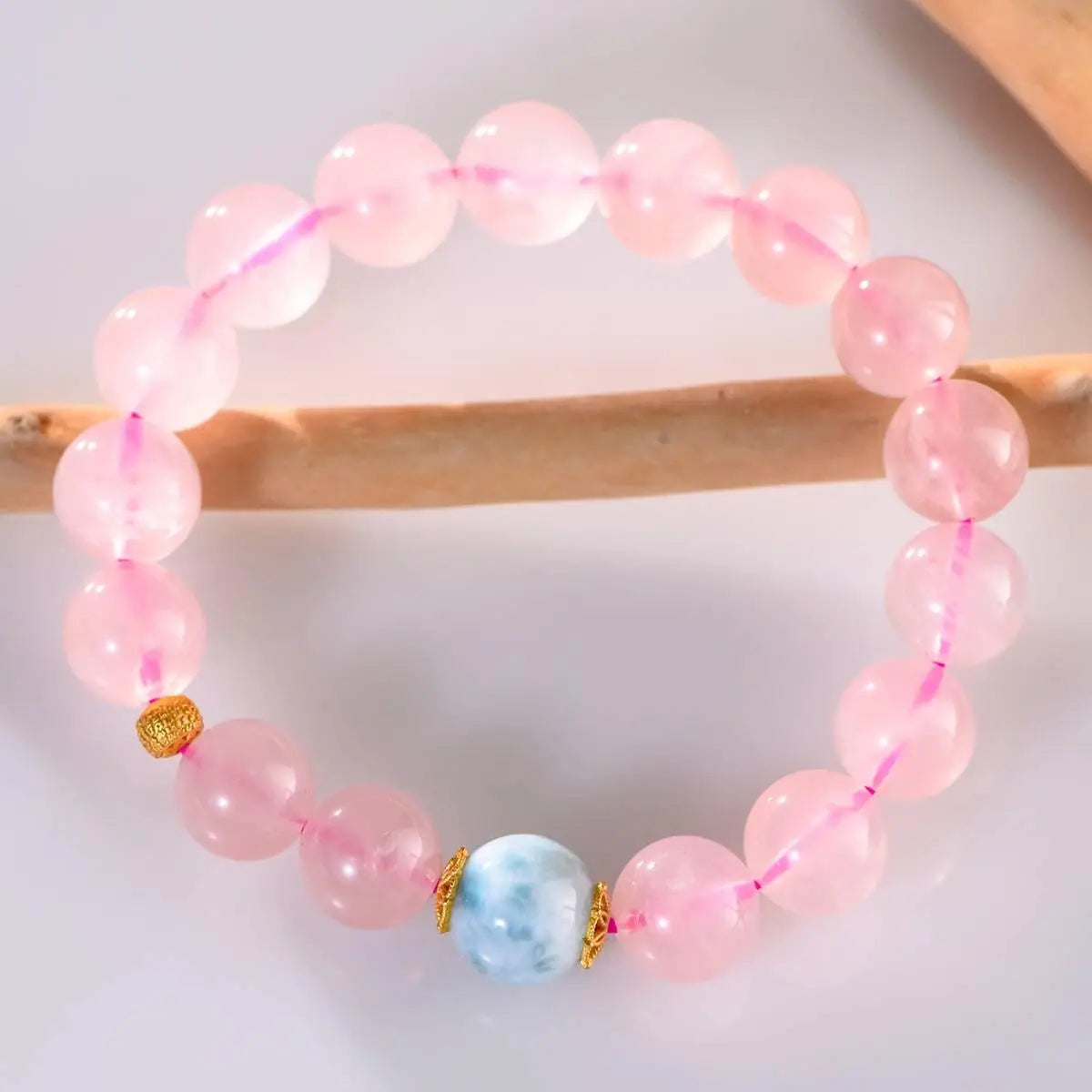 Pink Quartz Sea Striin Bracelet for Elegant Style Crystal Country Arts and Crafts