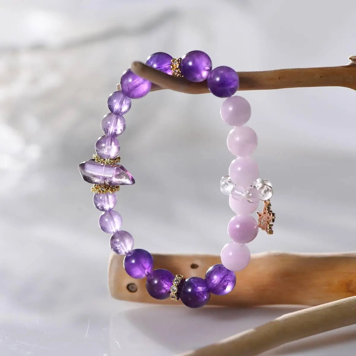 Amethyst Nine Purple Fire Bracelet with Stunning Crystals Crystal Country Arts and Crafts