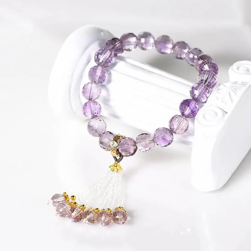 Natural Amethyst Bracelet for Elegant Fashion Accessory Crystal Country Arts and Crafts