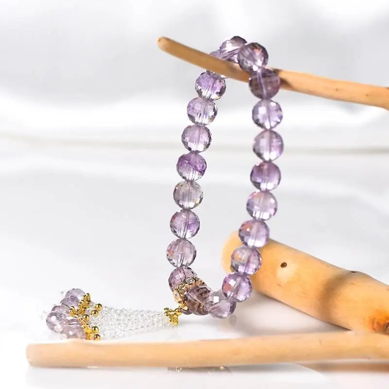 Natural Amethyst Bracelet for Elegant Fashion Accessory Crystal Country Arts and Crafts