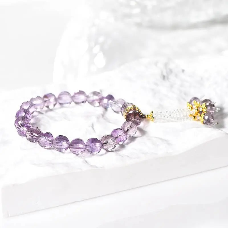 Natural Amethyst Bracelet for Elegant Fashion Accessory Crystal Country Arts and Crafts