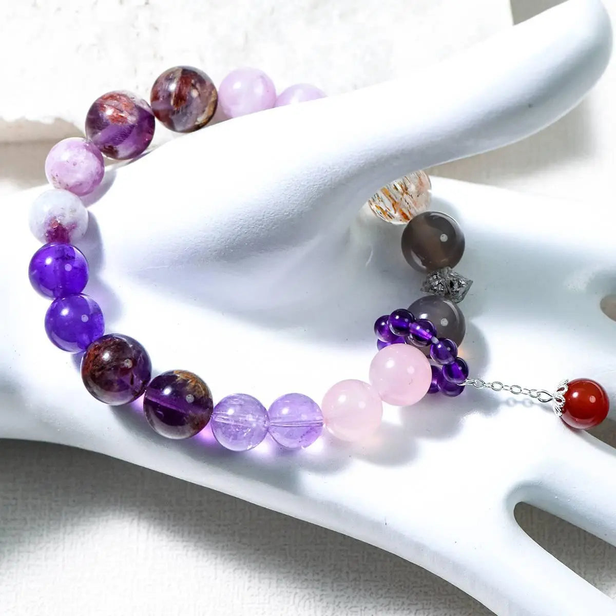 Nine Purple Fire Bracelets for Luck and Prosperity Set Crystal Country Arts and Crafts