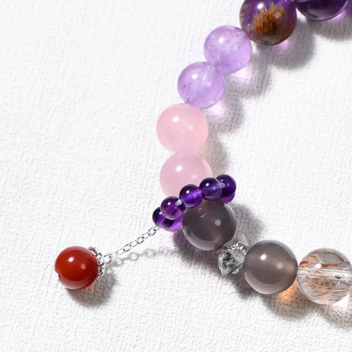 Nine Purple Fire Bracelets for Luck and Prosperity Set Crystal Country Arts and Crafts
