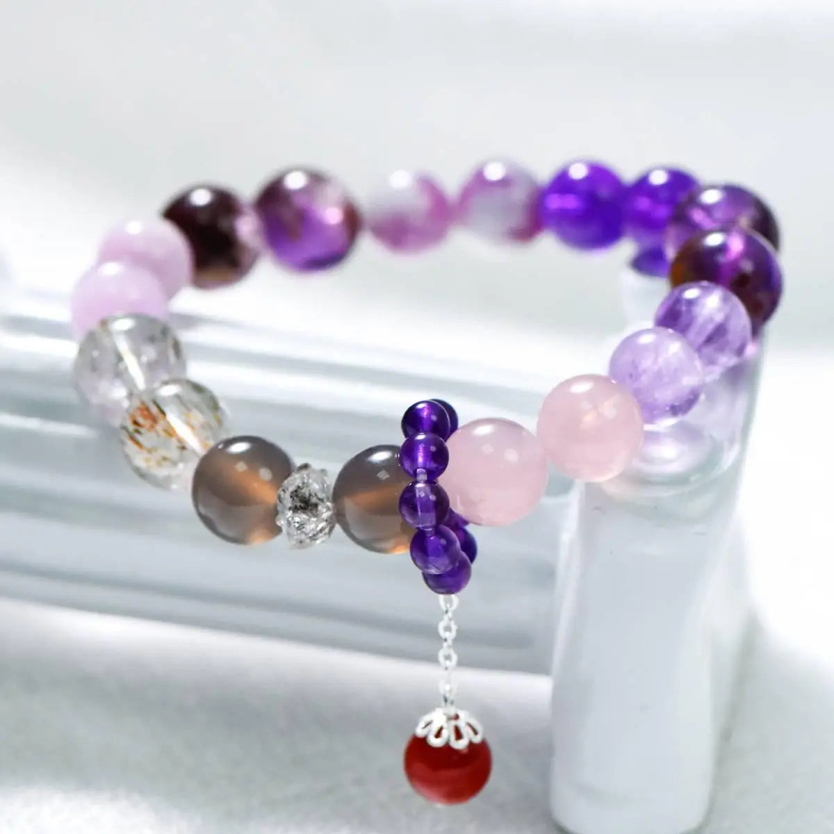 Nine Purple Fire Bracelets for Luck and Prosperity Set Crystal Country Arts and Crafts