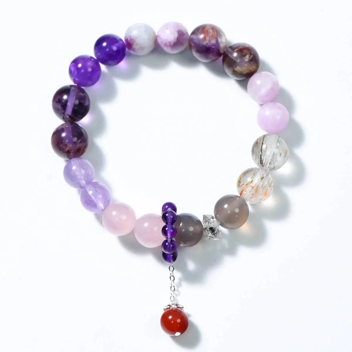 Nine Purple Fire Bracelets for Luck and Prosperity Set Crystal Country Arts and Crafts
