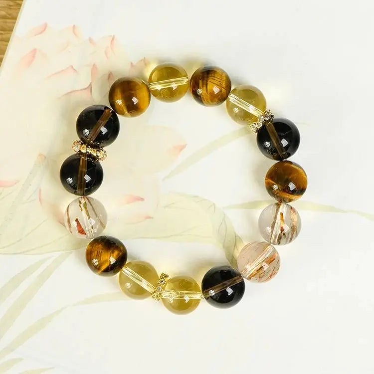 Black Gold Super Fortune Bracelet for Abundance Success Crystal Country Arts and Crafts