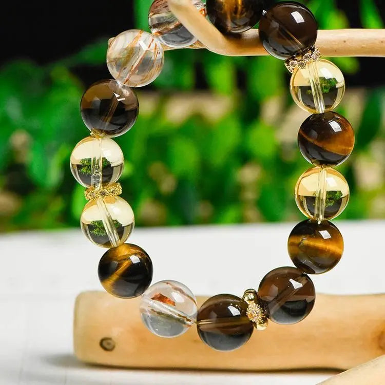 Black Gold Super Fortune Bracelet for Abundance Success Crystal Country Arts and Crafts