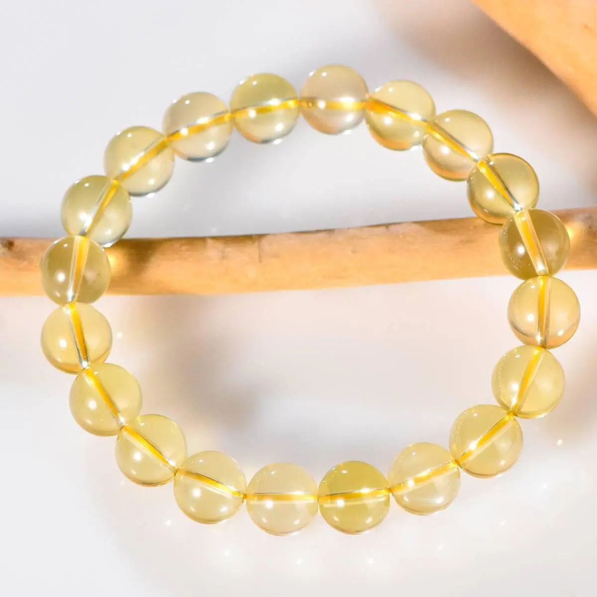 Lemon Citrine Bracelet with 102 Crystal Beads Elegance Crystal Country Arts and Crafts