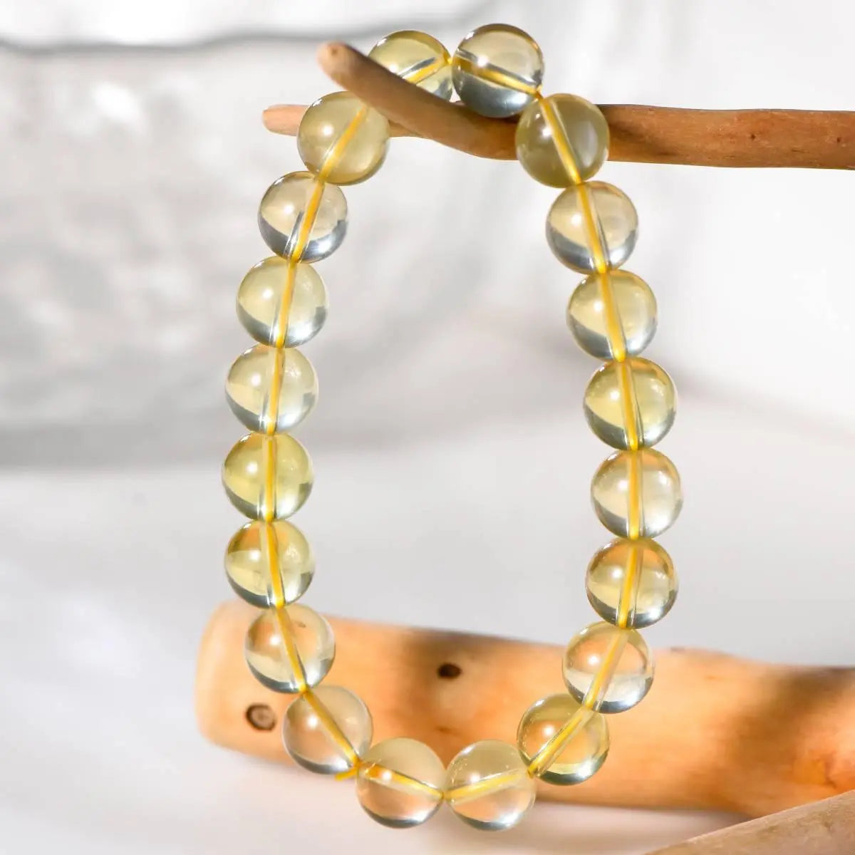 Lemon Citrine Bracelet with 102 Crystal Beads Elegance Crystal Country Arts and Crafts