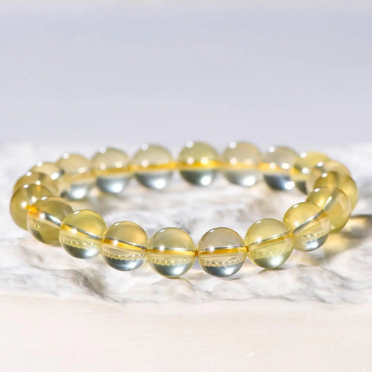 Lemon Citrine Bracelet with 102 Crystal Beads Elegance Crystal Country Arts and Crafts