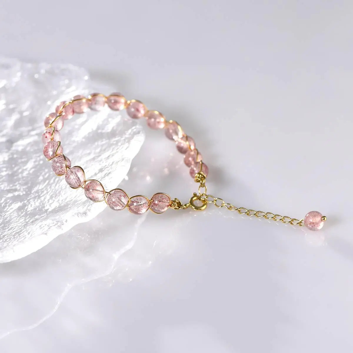 Strawberry Crystal Transfer Bracelet for Elegant Style Crystal Country Arts and Crafts