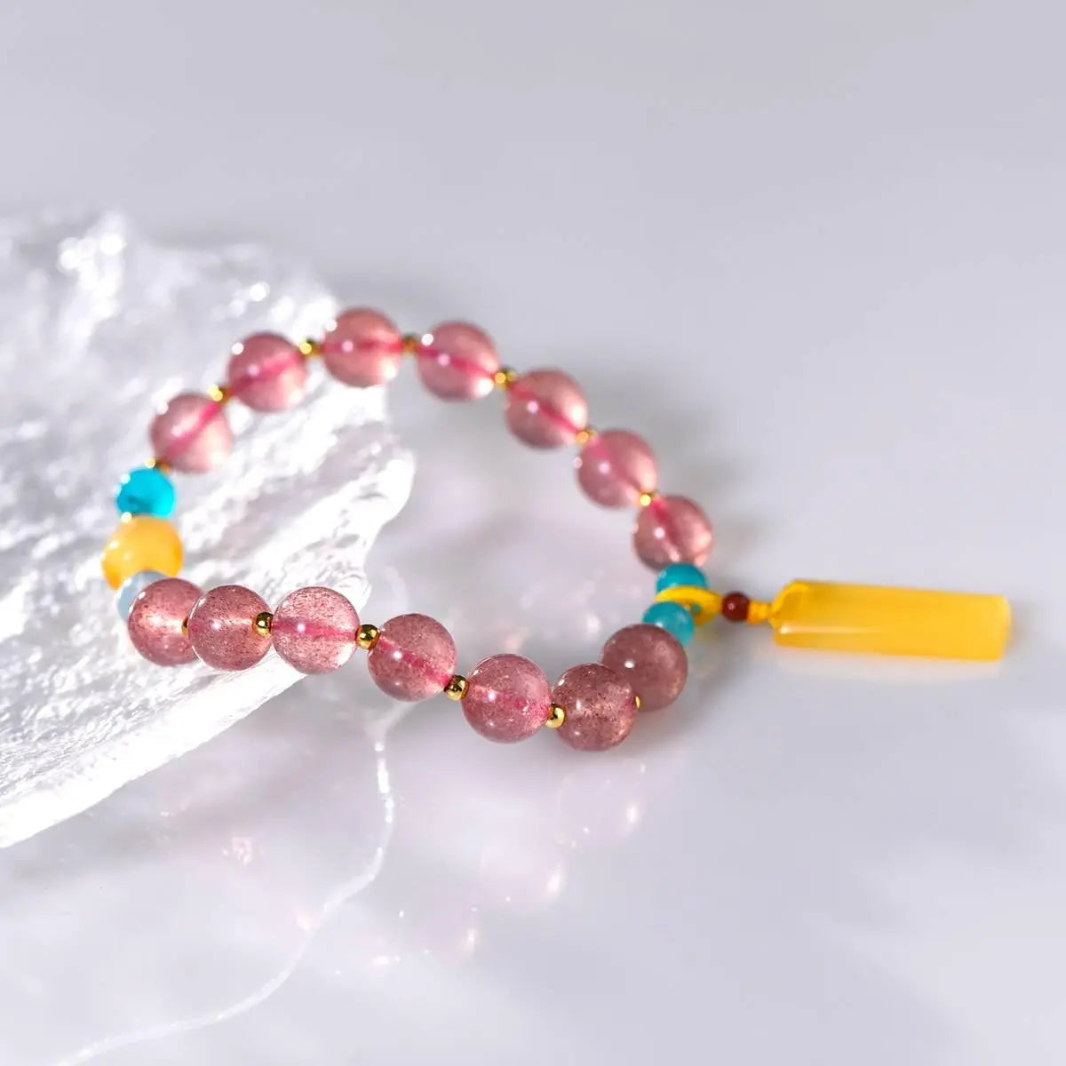 Strawberry Crystal Design Bracelet for Elegant Style Jewelry Crystal Country Arts and Crafts