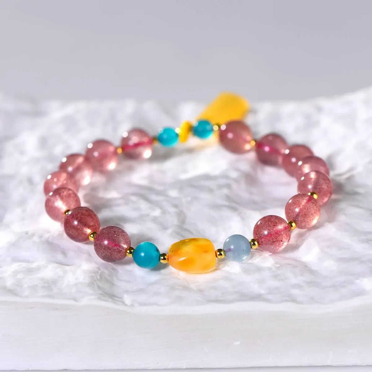 Strawberry Crystal Design Bracelet for Elegant Style Jewelry Crystal Country Arts and Crafts