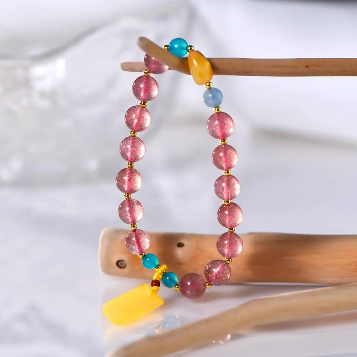 Strawberry Crystal Design Bracelet for Elegant Style Jewelry Crystal Country Arts and Crafts