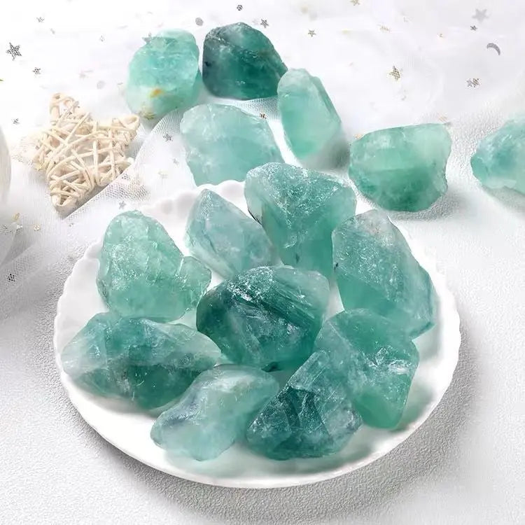 Green Fluorite Raw Stone - Unpolished Healing Crystal & Natural Decor Beihe Arts and Crafts