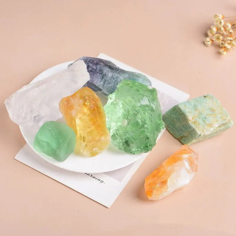 Green Fluorite Raw Stone - Unpolished Healing Crystal & Natural Decor Beihe Arts and Crafts