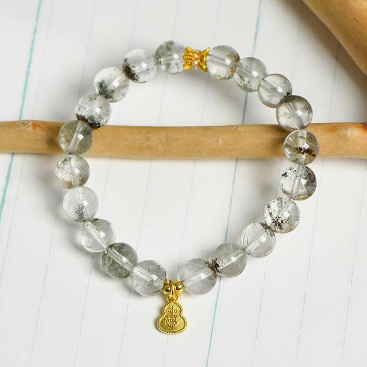 Natural Green Phantom Bracelet for Wealth and Success Crystal Country