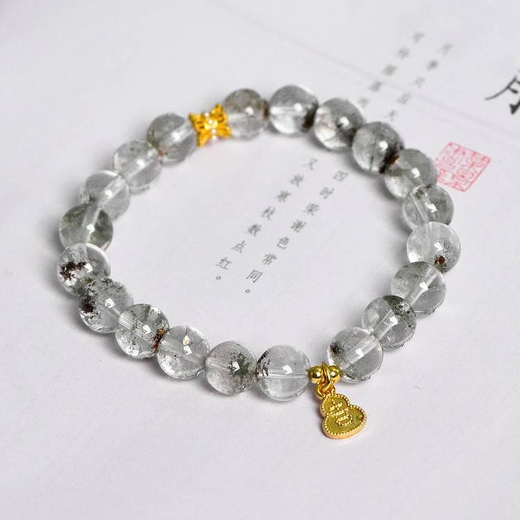 Natural Green Phantom Bracelet for Wealth and Success Crystal Country
