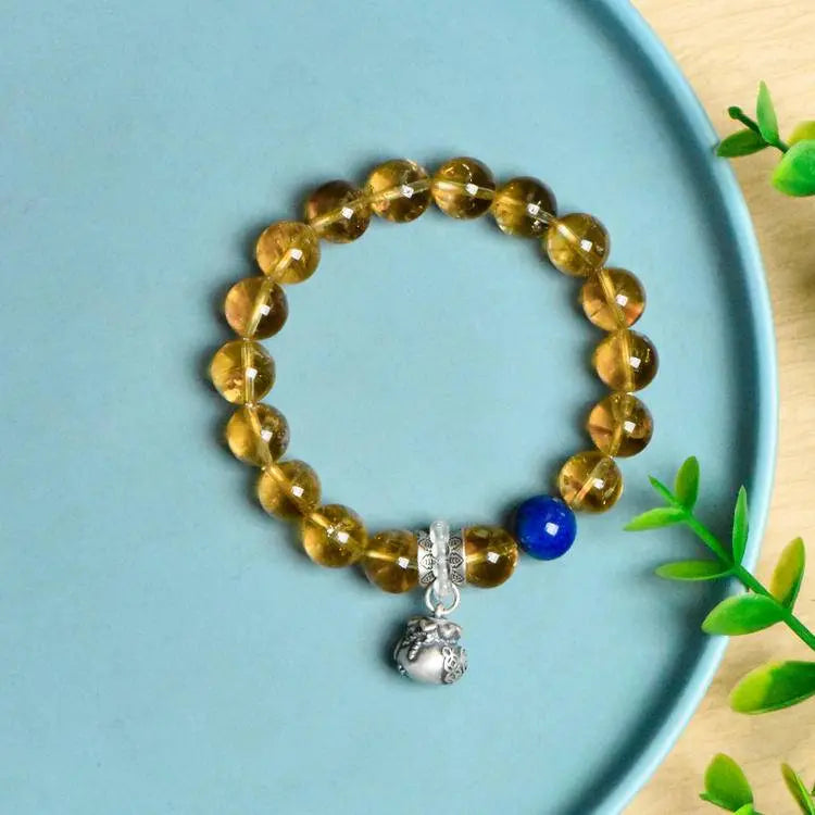 Natural Beeswax Abacus Shaped Beads Jadeite Bracelet Crystal Country