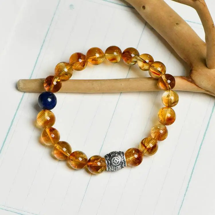 Natural Beeswax Abacus Shaped Beads Jadeite Bracelet Crystal Country
