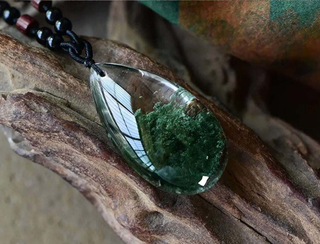Natural Crystal Green Ghost Ore Vision Pendant for Balance xuyuan