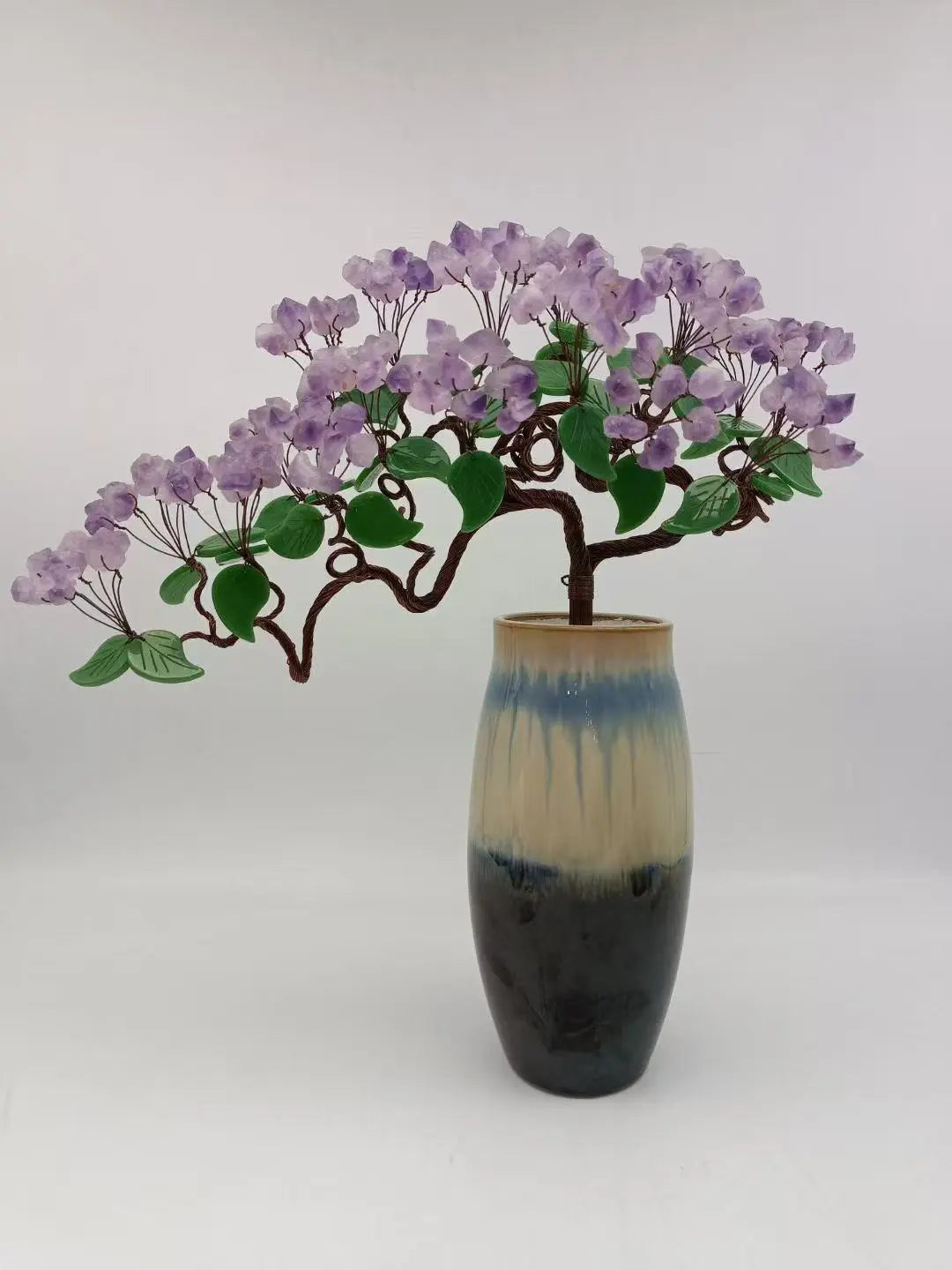 Natural Raw Amethyst Welcome Pine Crystal Tree Decor shuijingchuanqi Arts and Crafts