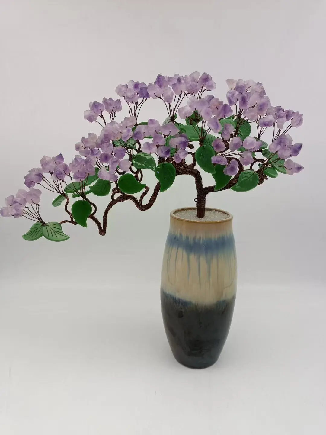 Natural Raw Amethyst Welcome Pine Crystal Tree Decor shuijingchuanqi Arts and Crafts