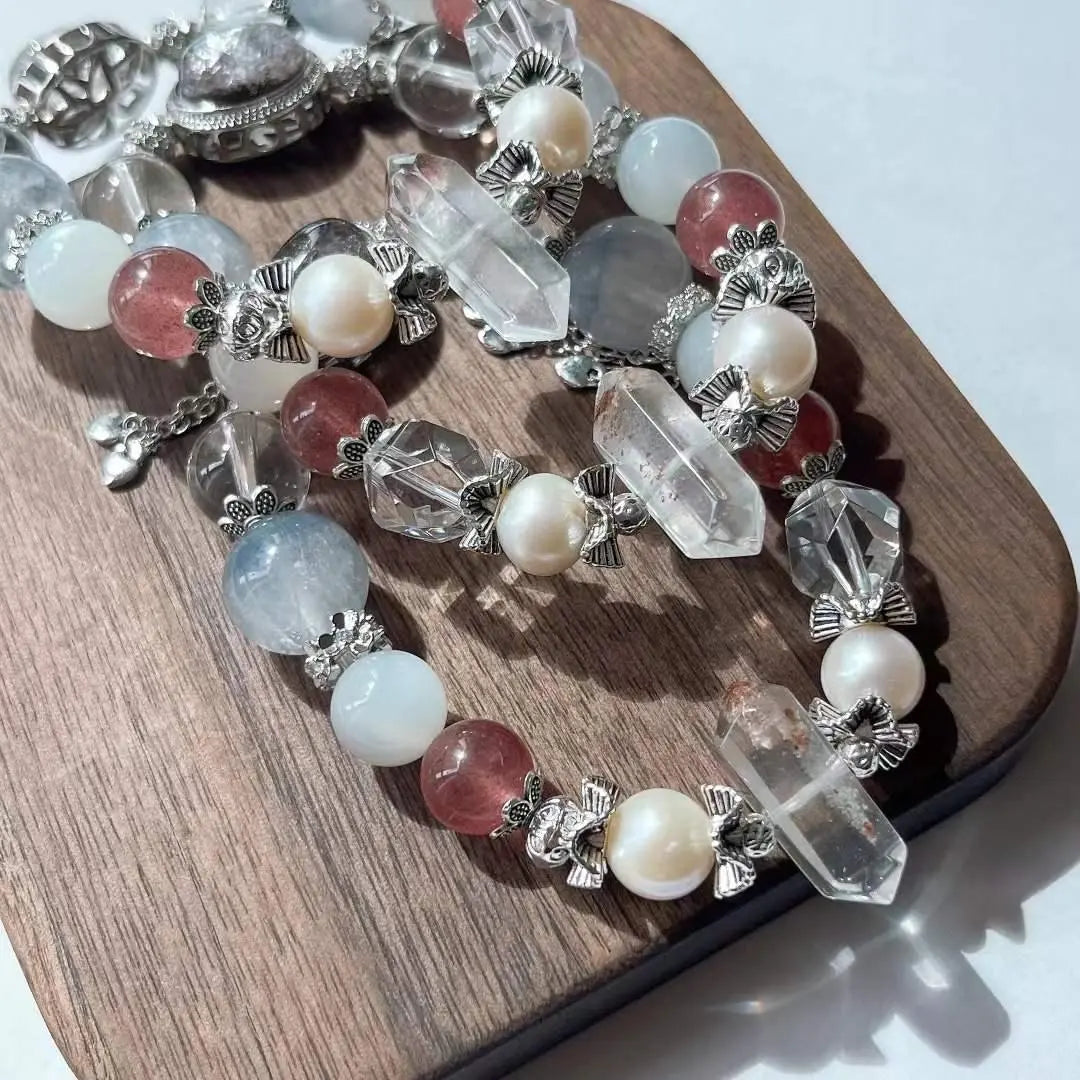 Original DIY Natural Green Ghost Bracelet with Gemstones Chenming Arts and Crafts