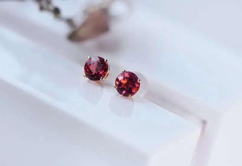 Vibrant 18k Tourmaline Gemstone Earrings Elegant Gifts xuyuan