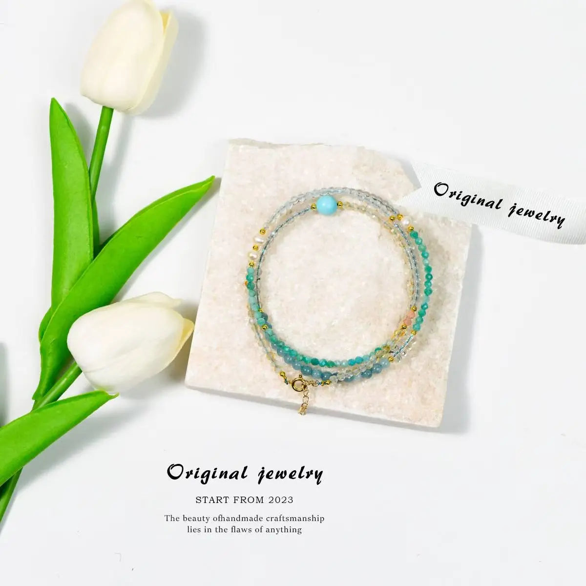 Design Ocean Wind Tianhe Stone Sea Blue Treasure Necklace SHINECRYS Arts and Crafts